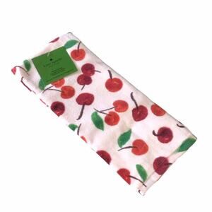 Kate Spade CHERRIES Kitchen Towels 17x28 Pink & Red Set of 2 New